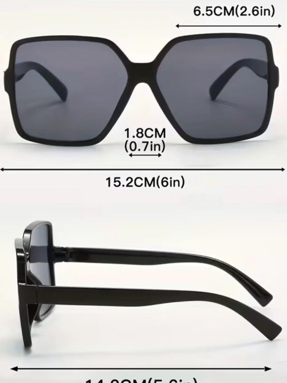 Oversized Brown Gradient Square Sunglasses - Women Accessories